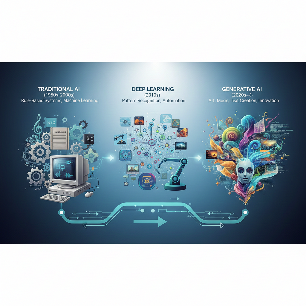 Perkembangan Teknologi AI dari Tahun ke Tahun Dari Otomasi hingga Generative AI